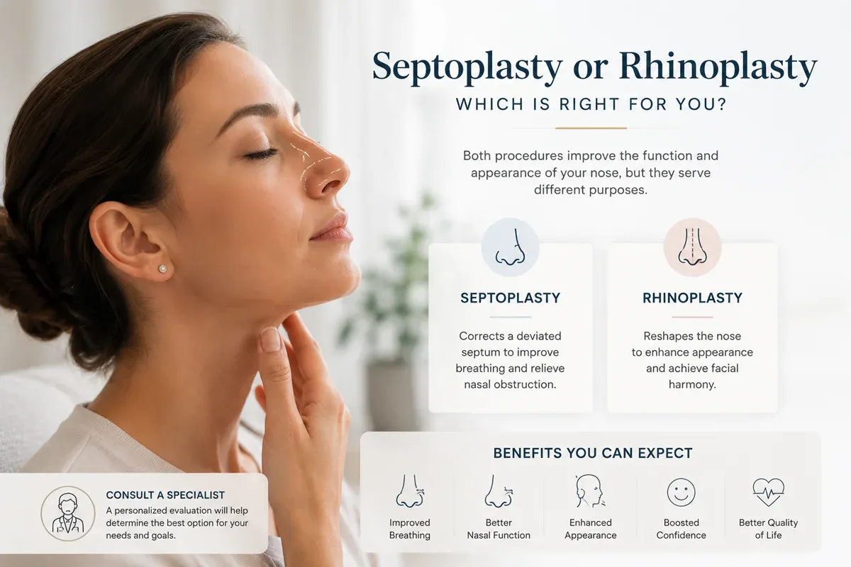 Septoplasty and rhinoplasty compared by Dr. İsa Dağlı, ENT surgeon in Antalya, Turkey